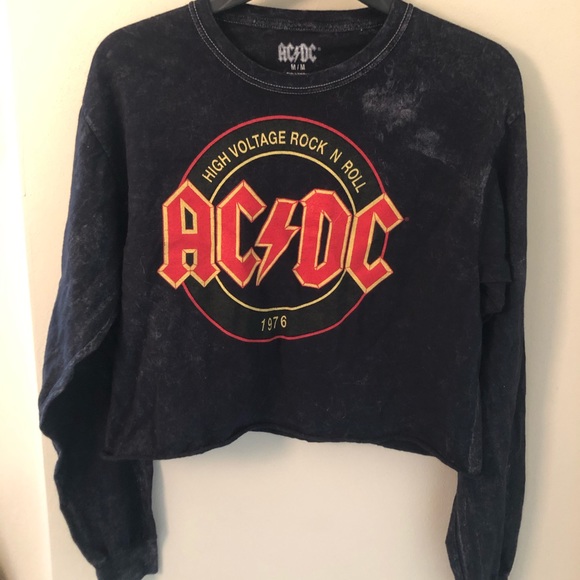 AC/DC ROCK CROP LONG SLEEVE - Picture 2 of 3